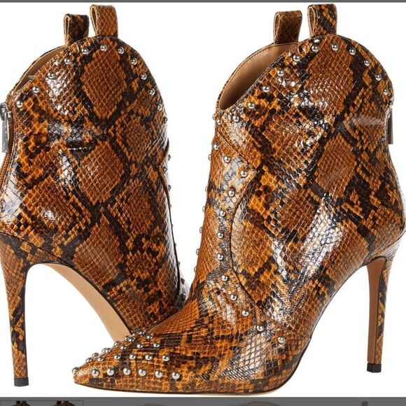 Jessica Simpson Shoes - Jessica Simpson Pixillez 3 Wester Heeled Faux Snakeskin Boots